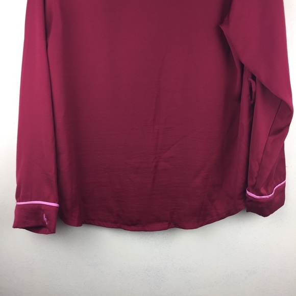 Room Service Red Pink Soft Sleepwear Lounge Top - Picture 9 of 11